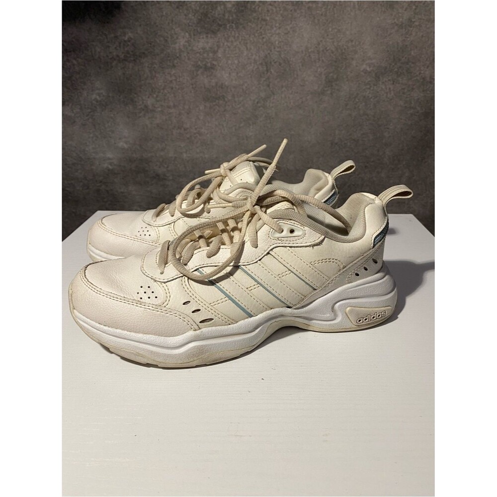 adidas Strutter Chunky  Shoes Off White Cream Leather Sneakers Women Size 6.5